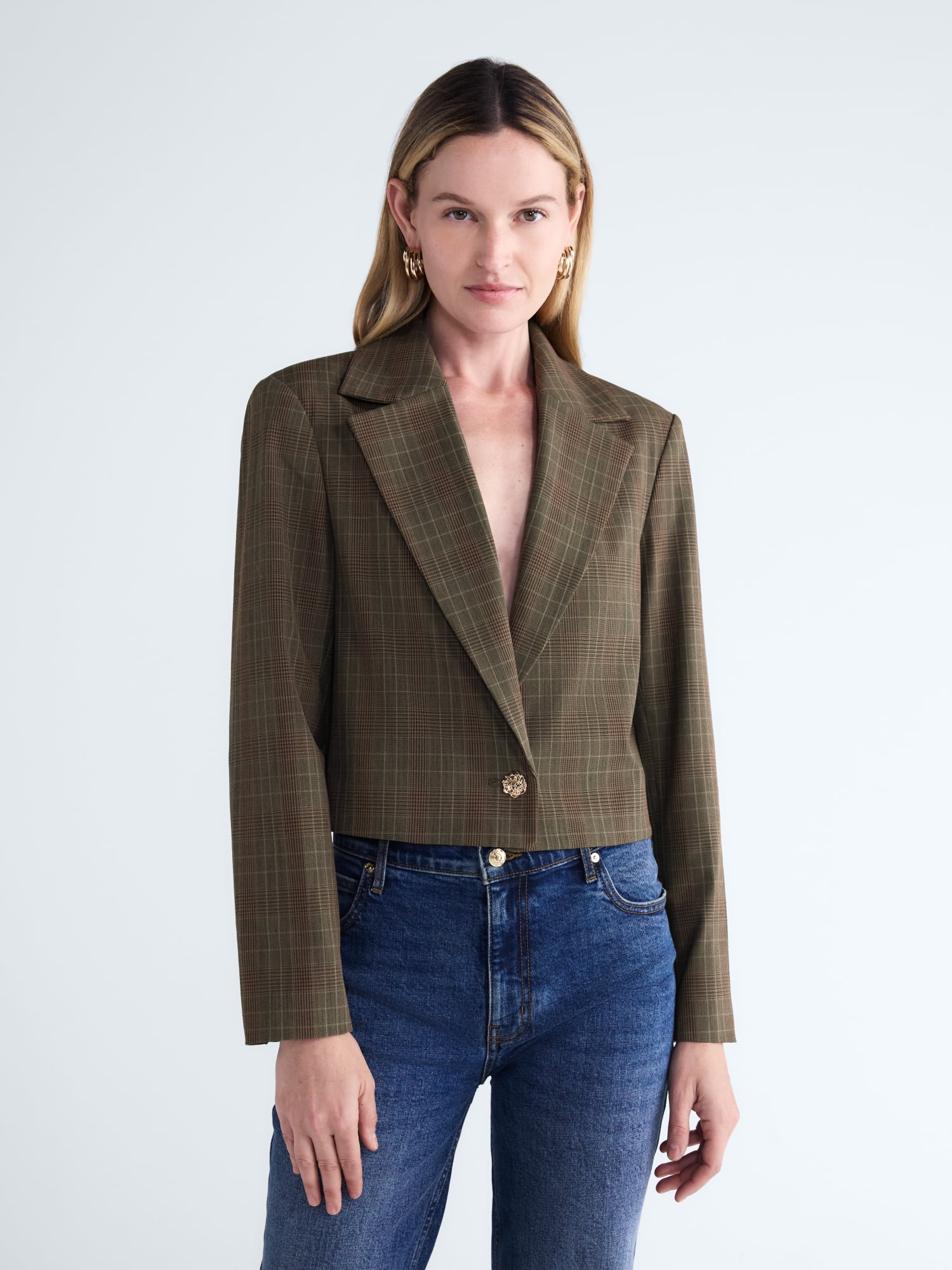 Women's and Women's Plus Ribbed Back Blazer, Sizes XS-4X