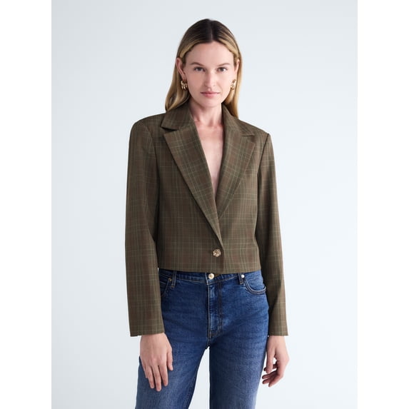 Scoop Women's and Women's Plus Ribbed Back Blazer, Sizes XS-4X