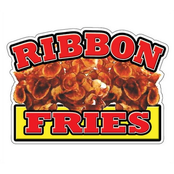RIBBON FRIES Concession Decal cart sign stand french