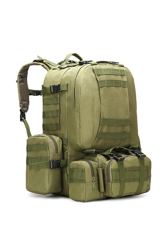 50L/ 4 in 1 Outdoor Built-up Camping Backpack Molle Rucksacks for Hiking Hunting Trekking Bag
