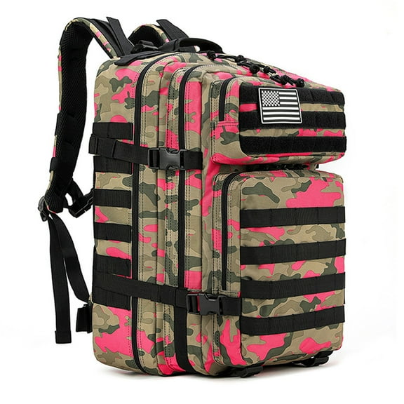 RIBONGZ 50L Camping Backpack Large Multifunction Outdoor Sport Rucksack Molle Bag Backpacks