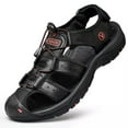 thumbnail image 1 of RIBONGZ Men's Closed Toe Water Sandals Hollow-Out Wading Sandals Hiking Sandals Summer Casual Beach Sandals,7,Black, 1 of 7