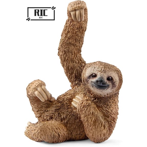 RIC Wild Life - 2" Sloth Toy Figurine - Wild Animal Toys for Boys and Girls - Jungle Figures for Kids Ages 3+