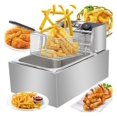 RICAJ Electric Deep Fryer, 1750 W Professional Stainless Steel 6 L