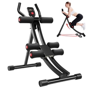 ALSO GO Ab Workout Equipment, Foldable Ab Machine Full Body Workout for Home Gym, Adjustable ab Trainer, Strength Training Exercise, Core & Abdominal Trainers, Max 440lbs with LCD Display