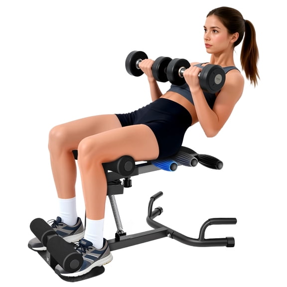 RICAN Deep Squat Machine for Women, Core & Leg Exercise, Adjustable Glutes Trainer Machine, Push Up Workout Equipment at Home Gym