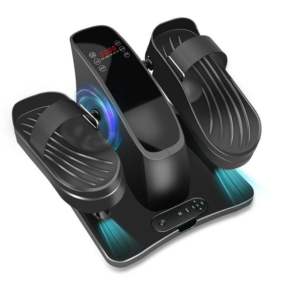 RICAN Under Desk Elliptical, Electric Ellipse Leg Exerciser While Sit for Seniors Adults, Quiet and Portable Seated Pedal Exerciser with Remote Control for Home Office Use