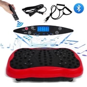 RICAN Vibration Plate Exercise Machine 330lb, Vibration Board for Lymphatic Drainage, Full Body Workout Vibrating Fitness Platform, Waver Stand for Weight Loss, Red