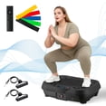 thumbnail image 1 of RICAN Vibration Plate Exercise Machine, Full Body Workout Platform with Loop Bands & Remote Control for Home Fitness, Weight Loss, Vibrating Stand Shake Board, Black, 1 of 13