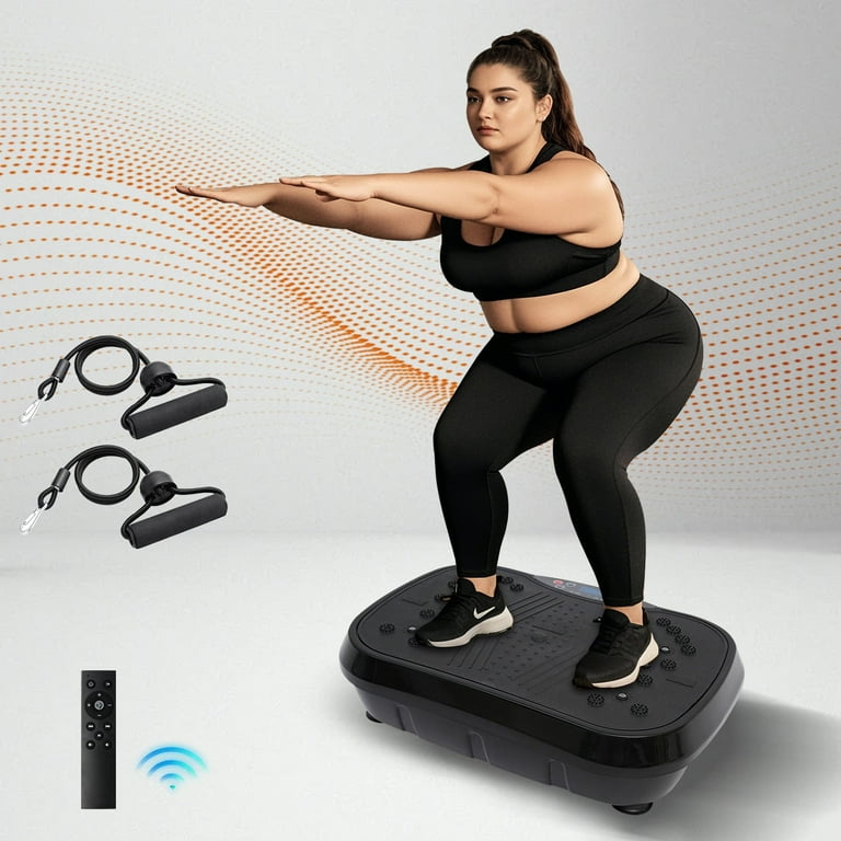 RICAN Vibration Plate Exercise Machine, Whole Body Workout Vibration Platform, with Resistance Bands, Remote Control for Weight Loss - Walmart.com RICAN Vibration Plate Exercise Machine, Whole Body Workout Vibration Platform, with Resistance Bands, Remote Control for Weight Loss - Walmart.com