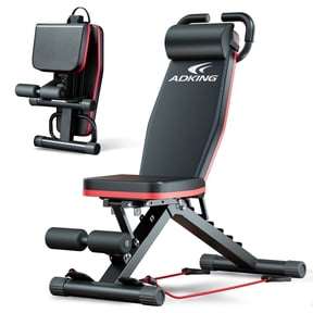 BAOKALER Weight Bench with U Shape Handle, Workout Bench with Resistance Bands, Bench Press, 1000 lbs