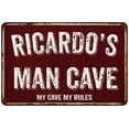 thumbnail image 1 of RICARDO'S Man Cave Red Grunge Sign Metal 8x12 Decor 108120003429, 1 of 1