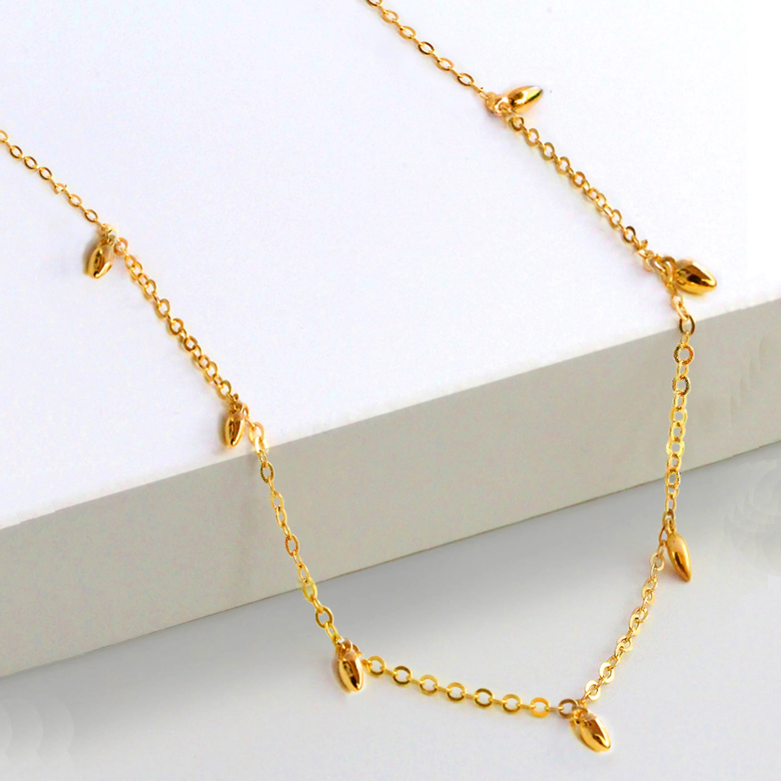 Kyanite, Pearl & 18K Gold Bead Necklace - Jane Bohan