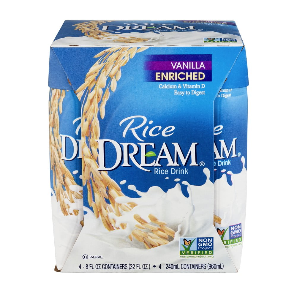RICE DREAM Enriched Vanilla Rice Drink, 8 fl. oz. (Pack of 4)