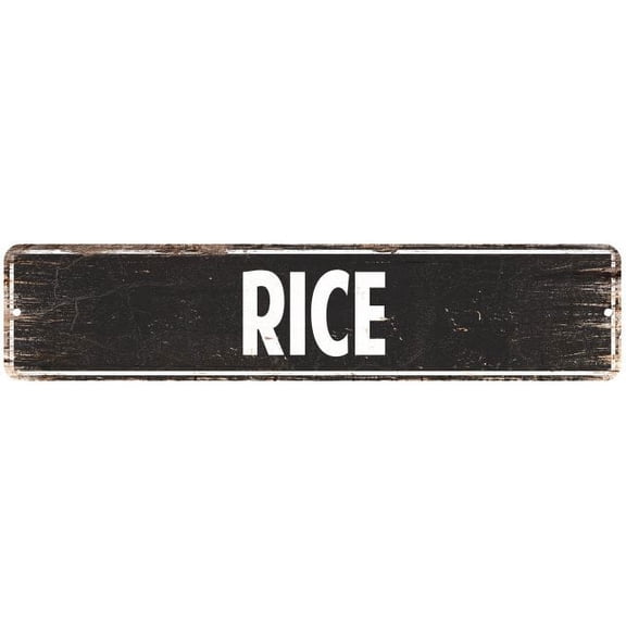 RICE Gift Street Sign Home Decor Chic Gift 4x18 204180003453