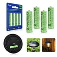 RICEEL Rechargeable AA Batteries for Solar Lights 600mAh Double AA Battery 1.2V AA Rechargeable