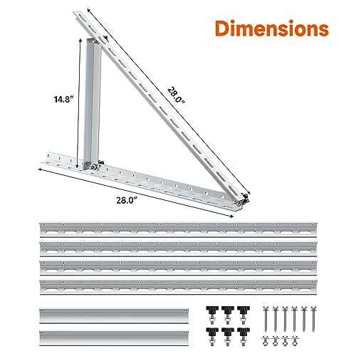 RICH SOLAR 28 Inch Adjustable Triangular Solar Panel Mount Mounting ...