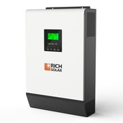 ريتش الشمسية الهجين خارج الشبكة العاكس | 2400 W 24 V 120 A الإخراج + 2.4 kW مدخلات الطاقة الشمسية | 80 A MPPT المسؤول تحكم الشبكة ردود الفعل اختياري