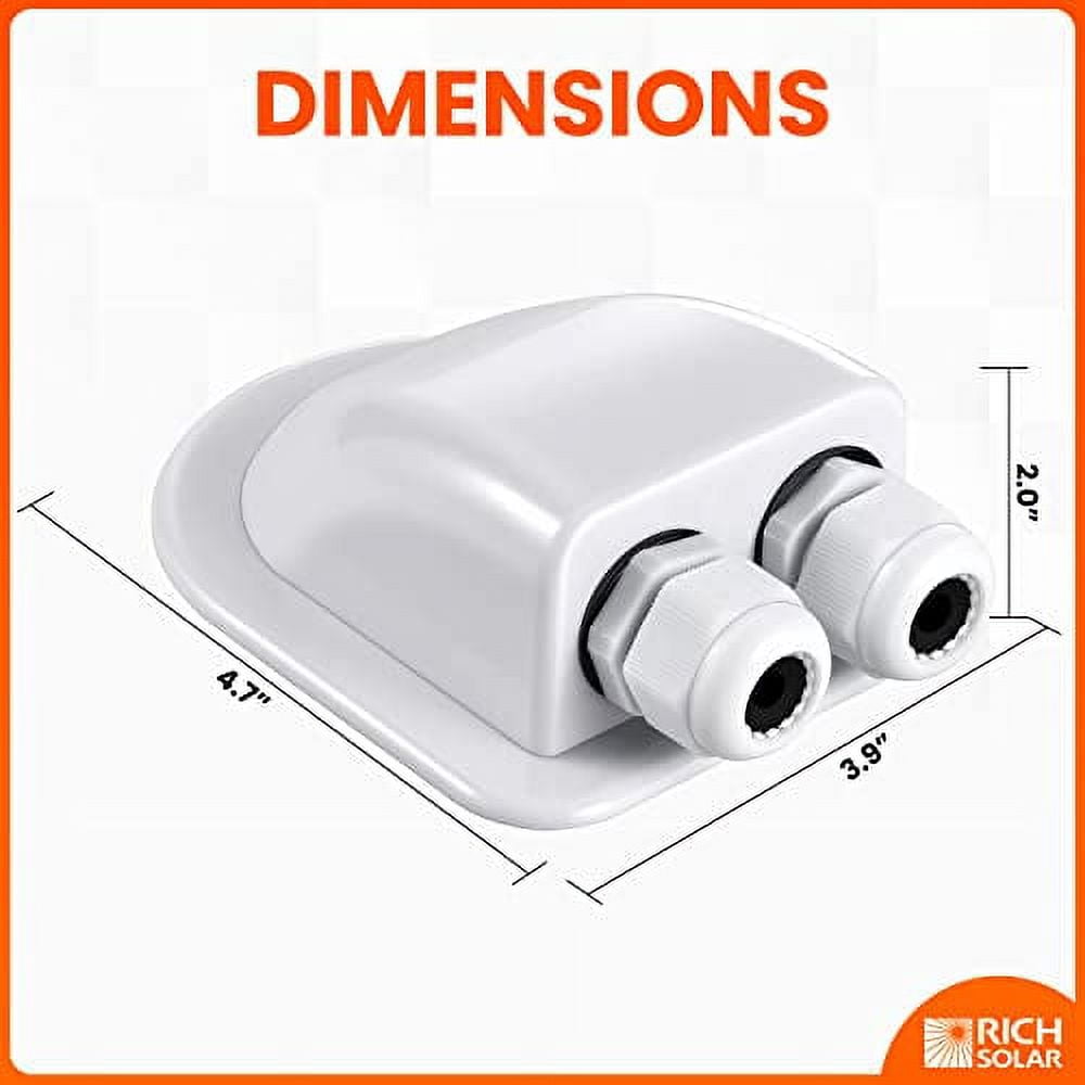 RICH SOLAR Solar Double Cable Entry Gland Box Solar Double Cable Entry ...