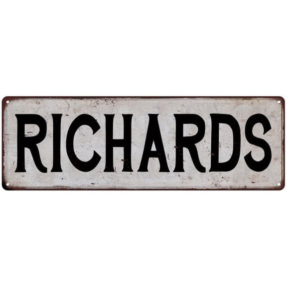 RICHARDS Vintage Look Rustic Chic Metal Sign 6x18 106180036851