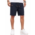 thumbnail image 1 of RICHCOIN Mens Linen Shorts Adjustable Drawstring Elastic Waist Relaxed Fit Summer Outdoor Beach Shorts With Pockets, 1 of 7