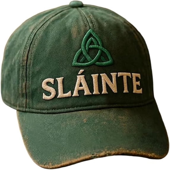 RICHMH St Patricks Day Hats for Men Women, Adjustable Cotton American Flag Irish Green Baseball Cap ,7.1*2.8*4.1in
