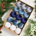thumbnail image 1 of RICHMJ 15 PCS Velvet Balls Ornaments for Christmas Tree, 2.36 Inch Large Shatterproof Neutral Christmas Bulbs Ornaments Set-Decorative Hanging Baubles, Flocked Classic Decorations (MuticolorC), 1 of 7