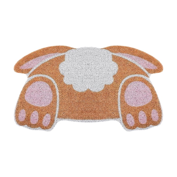 RICHMJ 19.6x31.5in Easter Bunny Welcome Doormat Outdoor Indoor Cute Entrance Door Mat Non Slip Rubber Backing for Easter Front Porch Entryway Decor