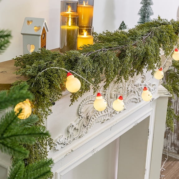 RICHMJ Artificial Norfolk Pine Garland - Faux Christmas Garland Fake Green Garland for Fireplace,Table, Stairs, Mantle, Window,Indoor Outdoor,Home,Holiday Decor (1 PCS,71in)
