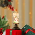 thumbnail image 1 of RICHMJ Christmas Musical Flameless Candle Lights Vintage Snowglobe LED Glitter Lantern with Santa Claus Scene USB/Battery Operated Lighted Water Glittering for Christmas Decoration (B), 1 of 8