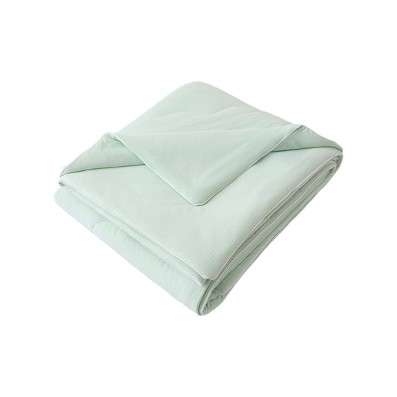 RICHMJ Coolings Summer Comforter Quilt Lightweight Ice Silk Coolings Blanket 47.24*78.74in, 5 Color Options, Lightweight Breathable Quilt, for Bed, Couch, Travel & Bedroom Decor(Mint Green)