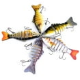 thumbnail image 1 of RICHMJ Fishing Lures for Freshwater and Saltwater, Slow Sinking Multi Jointed Swimbaits, Lifelike Lures for Bass Trout Crappie Walleye Pike (D), 1 of 5