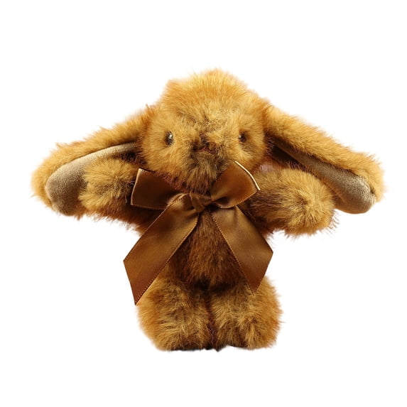 RICHMJ Rabbits Plushs Doll Happy Birthday Gifts for Women Rabbits Plushs Toys Small Doll Bag Pendant Keychain Easter Cartoons Cute Backpack Ornament(Dark brown)