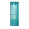 thumbnail image 1 of RICHMJ Silver Embossed Patterns Curtains 2 Panels Grommet Window Drapes Semi Sheer Gray Sparkle Glam Shimmer Glitter Crystal Light Curtains for Bedroom Living Rooms Decor 39.37x89.43 (Blue), 1 of 6