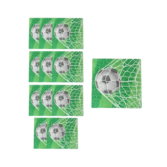 RICHMJ Soccer Disposable Party Tableware Sets Including Plates Cups Napkins Cutlery Serves for Soccer Games Sports Birthday Party Decorations (D)