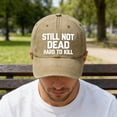 thumbnail image 1 of RICHMJ "Still Not Dead Hard To Kill" Printed Baseball Hat,Adjustable Classic Low Hat ,Unconstructed Printing ,Men Women ,Soft-top Solid Color Baseball Cap Curved Hat Spring And Summer Sun Ha(G), 1 of 5