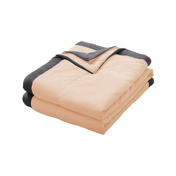 RICHMJ Washed Summer Cool Bed Sheet 55.12x78.74in, 5 Color Options, Lightweight Soft Breathable Quilt, Contrast Trim All-Season Bedding for Bed, Couch, Bedroom & Minimalist Home Decor(Khaki)