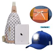 GOWELL Bags Outdoor Fanny Packs, Mens Sling Bags Shoulder Crossbody Handbags For Outdoor Camping Travel, With LED Baseball Cap