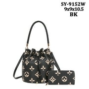 GOWELL Checkered Women PU Leather Tote Bag Tassels Leather Shoulder Handbags Fashion Ladies Purses Satchel Messenger Bags