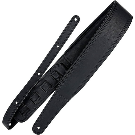 RICHTER Springbreak I Leatherette Guitar Strap Black 2.75 in.