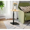 thumbnail image 1 of Beuway 15.7"Small End Table,360°Swivel Top & Adjustable Height Sofa C-Shaped Side Table for Living Room/Bedroom,Natural, 1 of 9