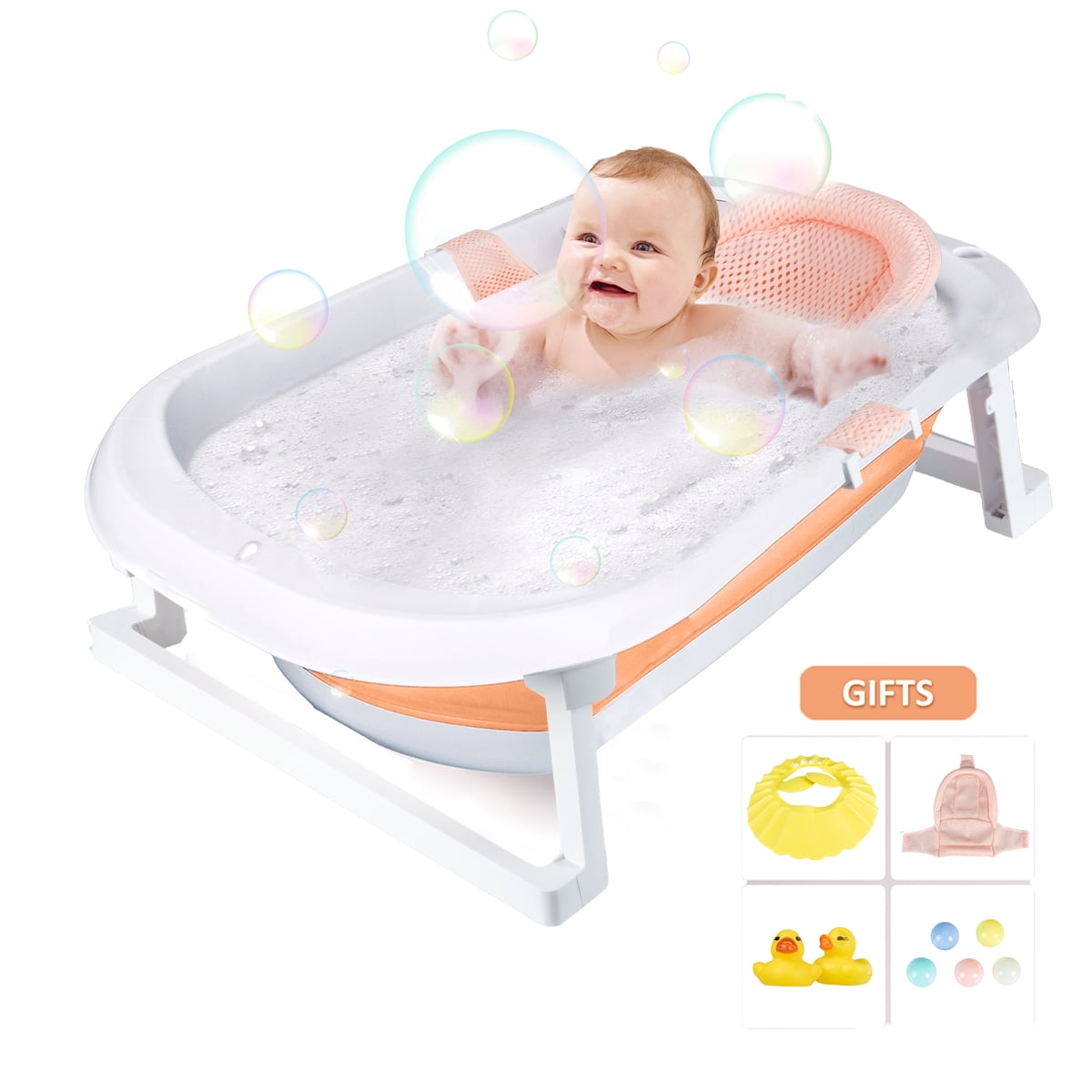 RICHYOUNG Baby Bathtub Anti Slip Skid Proof Foldable Toddler Bath Tubs