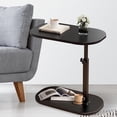 thumbnail image 1 of Beuway C Shaped Side Table,Adjustable-Height 360°Swivel Couch End Table that Slide Under(Black), 1 of 12