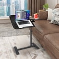 thumbnail image 1 of RICHYOUNG 24"Overbed Beside Table with Hidden Wheels,Angel & Height Adjustable Laptop Stand for Bed Sofa(Black), 1 of 10