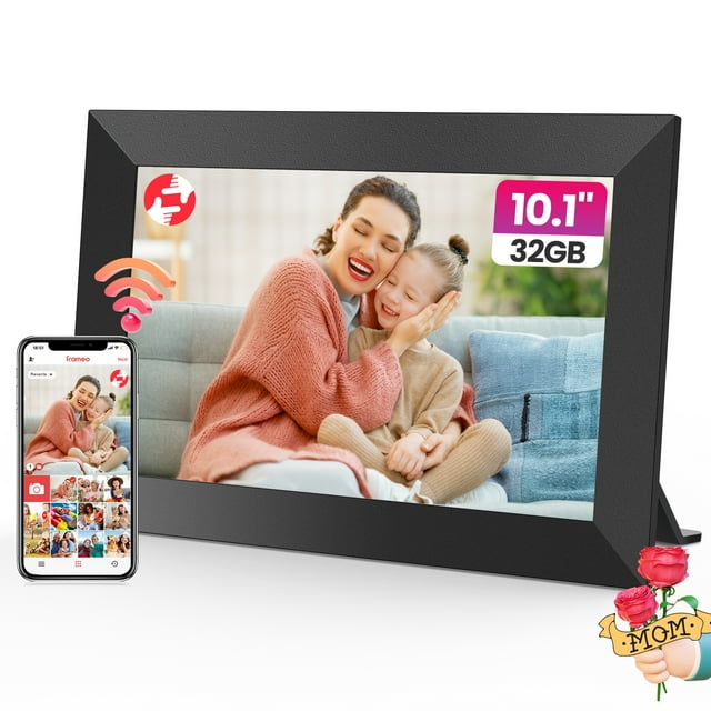 RICILAR Frameo 10.1 inch WiFi Digital Picture Frame, Electronic Picture Frame with IPS Touch