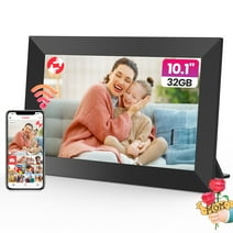 RICILAR Frameo 10.1 inch WiFi Digital Picture Frame, Electronic Picture Frame with IPS Touch Screen, 32GB Storage, Auto-Rotate, Wall Mountable, Ideal Gift Selection!