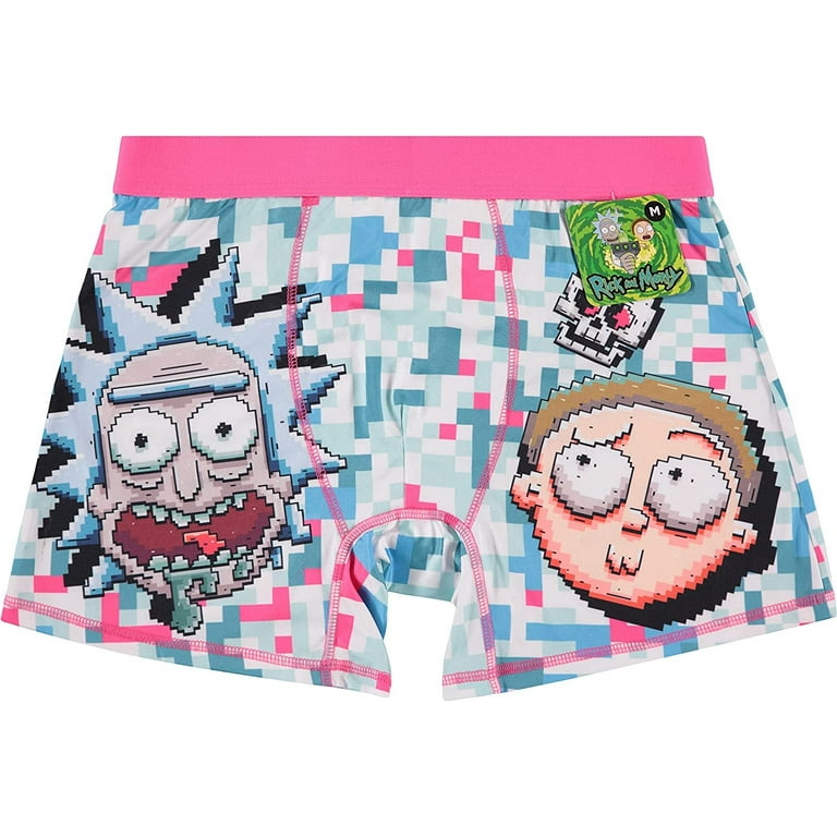 RICK AND MORTY Boxer Briefs Mens Boxer Briefs Underwear - Rick Sanchez &  Morty Adult Boxers White, X-Large 