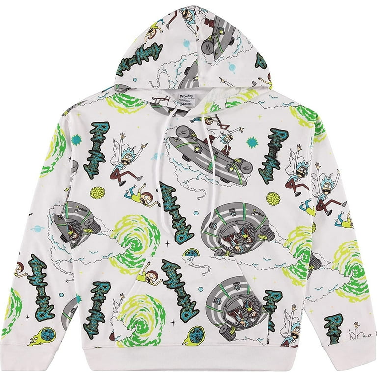 White rick and morty hoodie sale