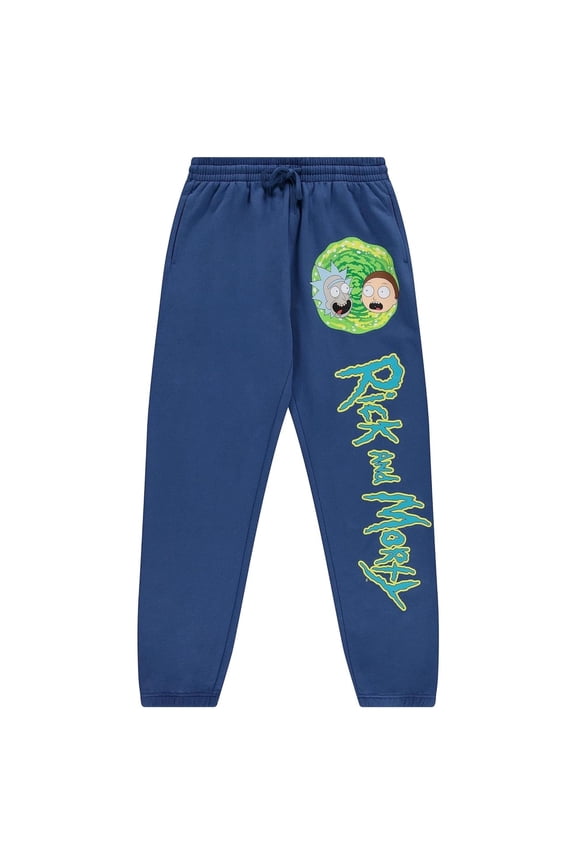 Women's Sweatpants, Graphic Print Fleece Jogger Sweatpants Blue – L