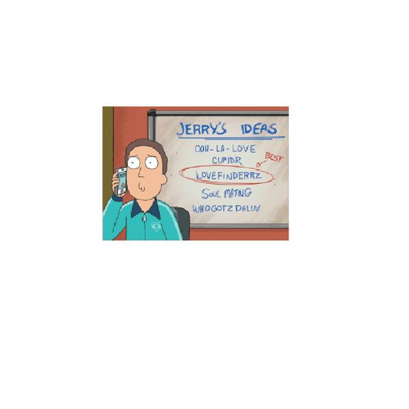 RICK & MORTY MAGNET - Officially Licensed JERRY'S IDEAS BEST LOVEFINDERRZ Refrigerator Fridge Magnet - 2.5" x 3.5"